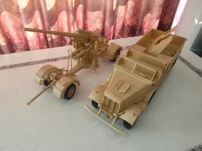 1/16  3d print tank rc   without  system painted 88mm gun and famo sdkfz9 - Image 1 of 4