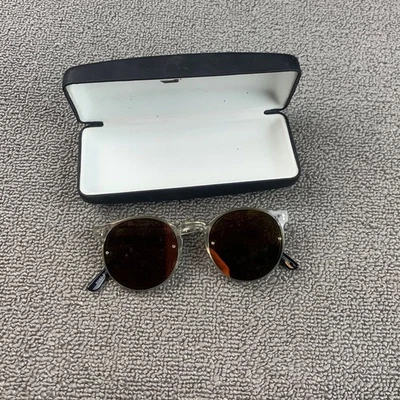 Spitfire England Unisex Silver Clear Black Round Retro Sunglasses With Case - Image 1 of 4