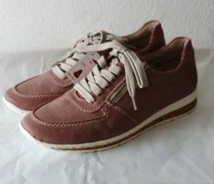 Zapatillas mujer RIEKER imitación cuero rosa lila planas talla 39 - Imagen 1 de 4