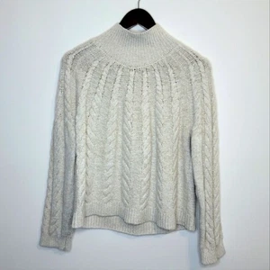Knox Rose Cream Cable Knit Mock Neck Sweater Size XXL - Picture 1 of 10