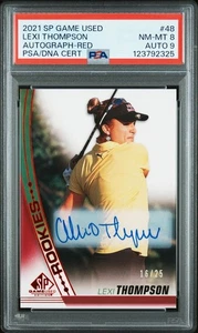 PSA 8 DNA 9 2021 SP GAME USED ROOKIES 48 LEXI THOMPSON AUTOGRAPH - RED #d/25 - Bild 1 von 2