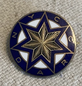 NYCC New York City Chapter Daughters of the American Revolution Sterling Pin DAR - Picture 1 of 12
