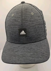 Adidas Golf Heathered Gray Patch Hat Strapback Cap GBC Apparel Size L/XL A-Flex - Picture 1 of 12