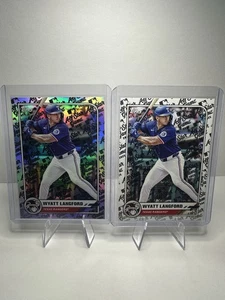 2025 Topps Wyatt Langford All Star Game Refractor & Base #95 Texas Rangers. - Bild 1 von 2
