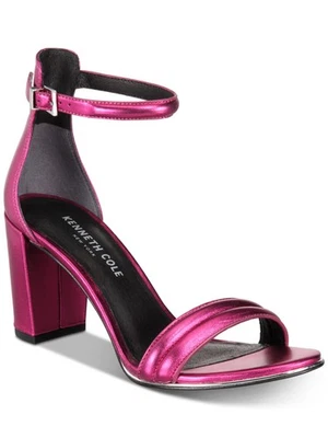 Sandalias de cuero Kenneth Cole New York para mujer rosa Lex punta almendra tacón ancho 7 M Foto 1 de 4