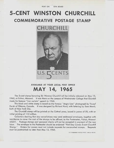 #1264 Poster francobolli 5c Winston Churchill FDC - 1965 - Foto 1 di 1