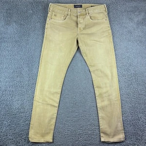 Pantalones de mezclilla Scotch Soda para hombre 32x32 caqui Ralston elásticos ajustados cónicos botones mosca - Imagen 1 de 14