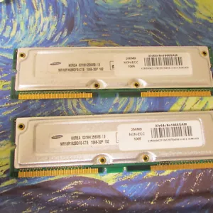 Samsung MR16R1628DF0-CT9 512 MB (2 X 256 MB) / ECC Rdram Rimm PC800 - Picture 1 of 2