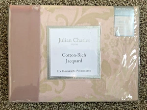 Julian Charles Home 2 TWO Cotton Rich Housewife Victoria Blush Pink Pillowcases - Picture 1 of 4