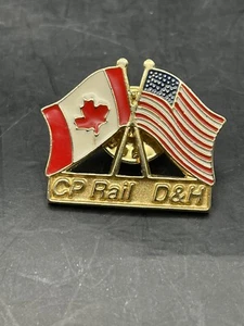 CANADIAN PACIFIC RAIL D&H Delaware Hudson Railway railroad FLAG Metal Enamel Pin - Bild 1 von 3