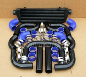 12X 2.5' BLUE COUPLER + BLACK PIPE PIPING+ INTERCOOLER KIT CHEVY CORVETTE Z6 Z10 - Picture 1 of 1