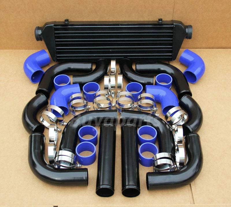 12X 2.5' BLUE COUPLER+ BLACK PIPING + INTERCOOLER KIT MITSUBISHI ECLIPSE GALANT - Image 1 of 1