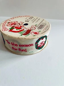 Cinta de envoltura de regalo artesanal decoración navideña pastel corto fresa vintage 1 7/16" - Imagen 1 de 4