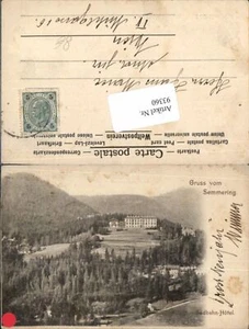 93360,Gruss vom Semmering Südbahn Hotel ca. 1904 - Picture 1 of 1