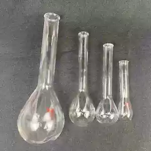 Frasco de vidrio de cuello largo con fondo redondo Kjeldahl de 30/50/100 ml determinación de nitrógeno - Imagen 1 de 23