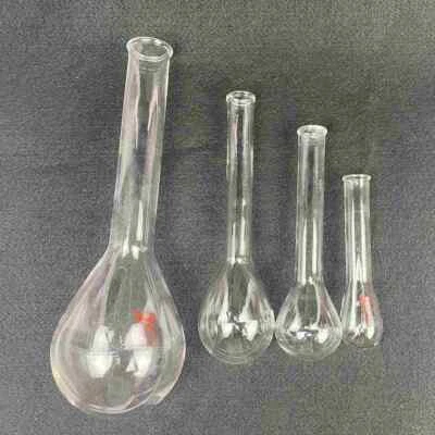 30/50/100ml Kjeldahl Round Bottom Long Neck Glass Flask Nitrogen Determination - Image 1 of 4