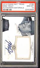 2012 Panini National Treasures Autograph Material #199 Mike Trout 12/99 PSA 10