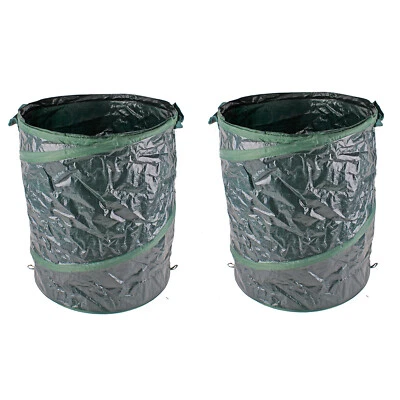 2er Gartensack Gartenabfallsack Laubsack selbstaufstellend Popup 90L Ø45xH60cm - Bild 1 von 3