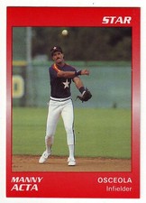 1990 Star Osceola Astros Manny Acta #1 - Houston Astros