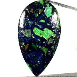 26.40Cts. Azurite Malachite Pear Cabochon 100% Natural Loose Gemstones - Picture 1 of 3