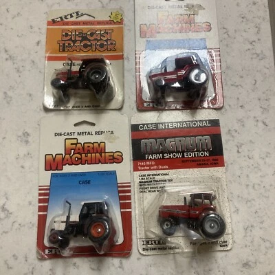 1/64 Ertl Case International Farm Toy Tractor Lot of 4, 2-2594, 7140,  5088 - Image 1 of 4