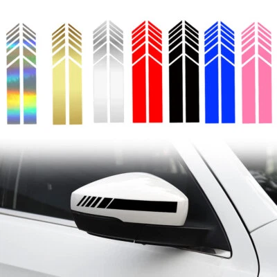 2Pcs Reflective Sticker Car Accessories Rearview Mirror Decal Stripe Decal Trims - Image 1 of 4