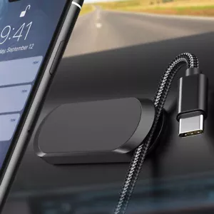 Magnetic Phone Car Holder Stand For iPhone Magnet Mount Cable Hanger Accessories - Bild 1 von 12