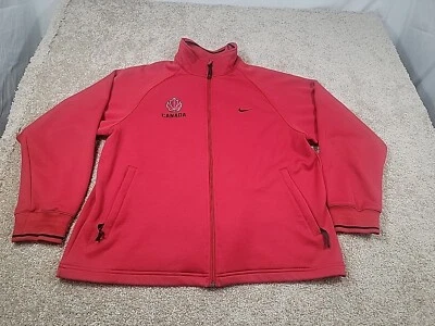 Chaqueta deportiva Nike Team Canada para hombre con cremallera completa talla mediana roja Foto 1 de 4