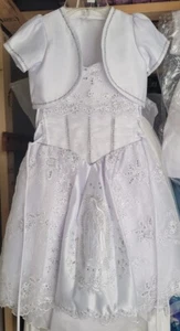 White Dress virgin mary Vestido de primera comunion con la virgen de Guadalupe - Picture 1 of 12