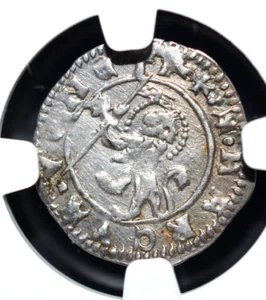 ITALY SOLDIN VENICE, AD 1356-1361, GIOVANNI DELFINO, NGC----531---- - Picture 1 of 4