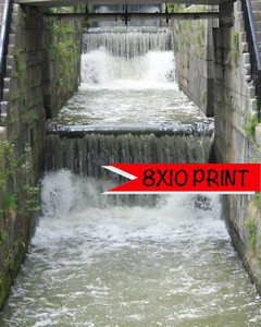 Erie Canal Locks Lockport NY stampa vintage 8"x10" volo di cinque decorazione parete P153 - Foto 1 di 1