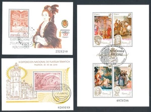 ESPAÑA 1990 - 3 HOJAS BLOQUE EDIFIL 3068 - 3074 Y 3090 - MATASELLOS PRIMER DÍA - Imagen 1 de 1