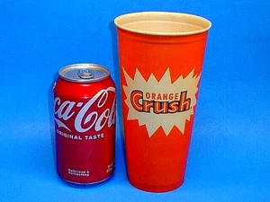 RARE~VINTAGE ORANGE CRUSH 24 OZ. PAPER WAX SODA CUP~NEVER USED~MARYLAND CUP CO - Picture 1 of 2