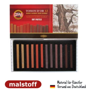 Pastell Kreiden Set 12 Brauntöne Toison d´Or Koh-I-Noor bei Malstoff - Bild 1 von 1