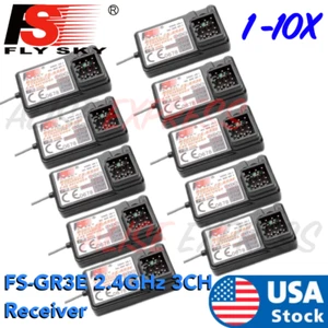 Flysky FS-GR3E Receiver 2.4G 3CH AFHDS foe FS-GT2 FS-GT3B Transmitter RC Lot USA - Picture 1 of 26