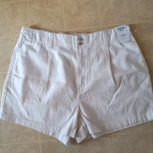 Denizen Levis Jean Loose A line Shorts Womens 16 Waist 36 High Rise White NEW - Picture 1 of 3