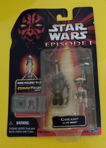 1999 Hasbro Star Wars Episode 1 TPM Gasgano With Pit Droid 3.75” Action Figure Cover
