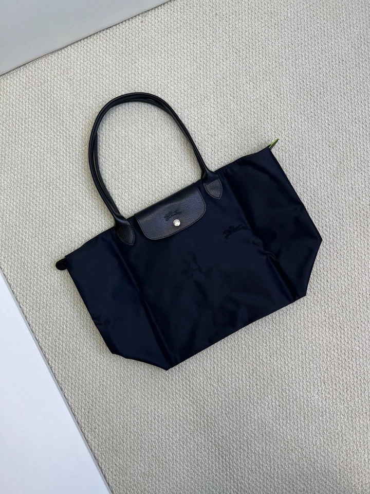UK Longcham Le Pliage tote bag Travel Bag Nylon Handbag Large Black~