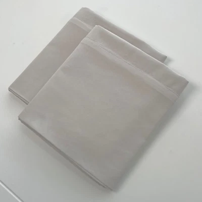 Boll & Branch Signature Hemmed Pillowcases KING Organic Cotton Luxury Light Gray - Image 1 of 4