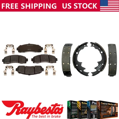 Front Rear Kit Metallic Brake Pads & Brake Shoes For 2003-2009 Ford Ranger - Image 1 of 4