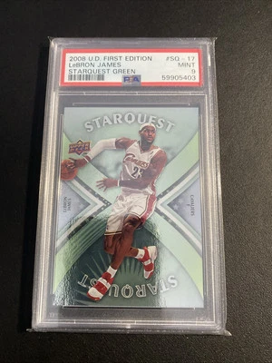 2008-09 Upper Deck First Edition Starquest Green #SQ-17 LeBron James PSA MINT 9 - Image 1 of 2