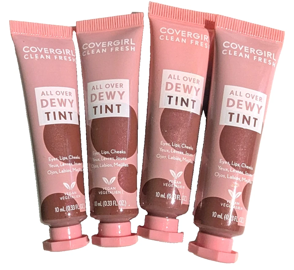 Paquete de 4 Covergirl All Over Dewy Tint 300 Mauvy Kiss 10 ml (0,33 fl oz) nuevo sellado Foto 1 de 4