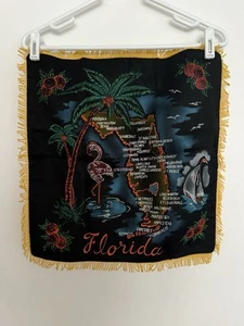 Vintage Florida Kissenbezug mit Fransen - Bild 1 von 5