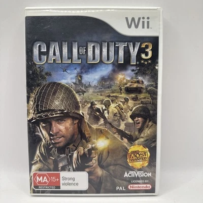 Call Of Duty 3 Three III COD Nintendo Wii Video Game PAL VGC - Image 1 of 4