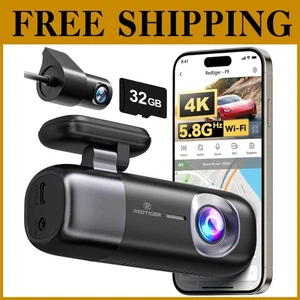 F9 Dual Dash Cam for Cars with WiFi, GPS, and Loop Recording - Picture 1 of 9