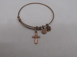 Angelica Hergestellt in den USA RCI Kupferfarben Verstellbar Kreuz Bettelarmband 8" #53A - Bild 1 von 6