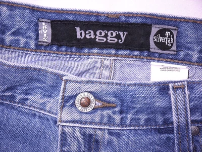 Pantalones de mezclilla holgados lavados a la piedra Y2K Levi's PLATEADOS TAB vintage para hombre talla 36x32 Foto 1 de 4