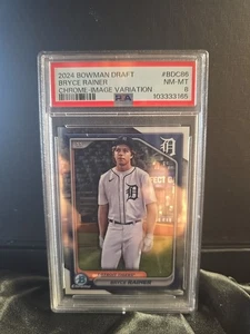 2024 Bowman Draft - Chrome Image Variation Bryce Rainer #BDC-86 (RC) PSA NM MT 8 - Picture 1 of 2
