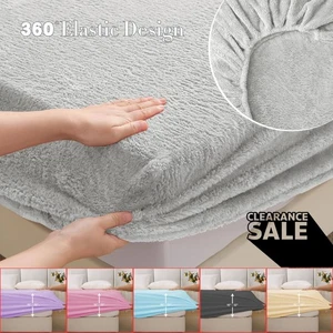 Extra Deep Teddy Fleece Fitted Sheet Sherpa Winter Warm Cosy Bed Sheets Double - Picture 1 of 71