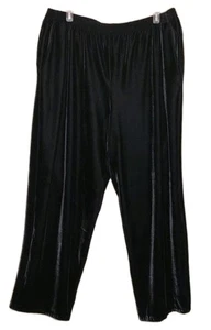 Alfred Dunner – schwarze Velourshose elastischer Bund gerades Bein Damengröße 16 - Bild 1 von 2